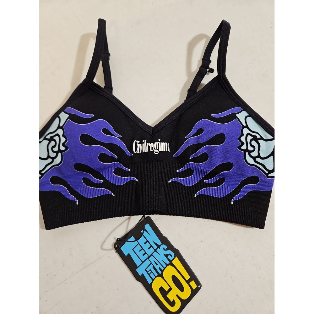 Teen Titans Civil Regime Blue Rose Kelly Seamless Bra Womens XS Adjustable (1901